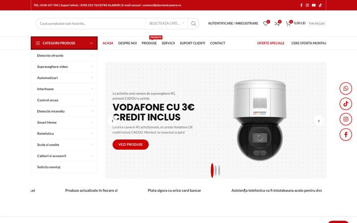 Screenshot of alarmesicamere.ro
