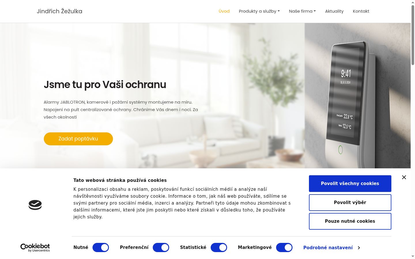 Sutikimo reklamjuostės, rodytos prieš bet kokią sąveiką, ekrano kopija