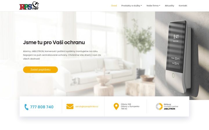 Ekrano kopija alarmrpsnet.cz