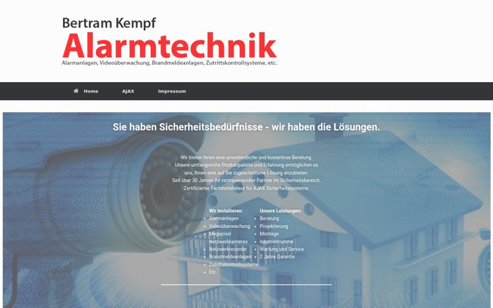Screenshot of alarmtechnik-kempf.de