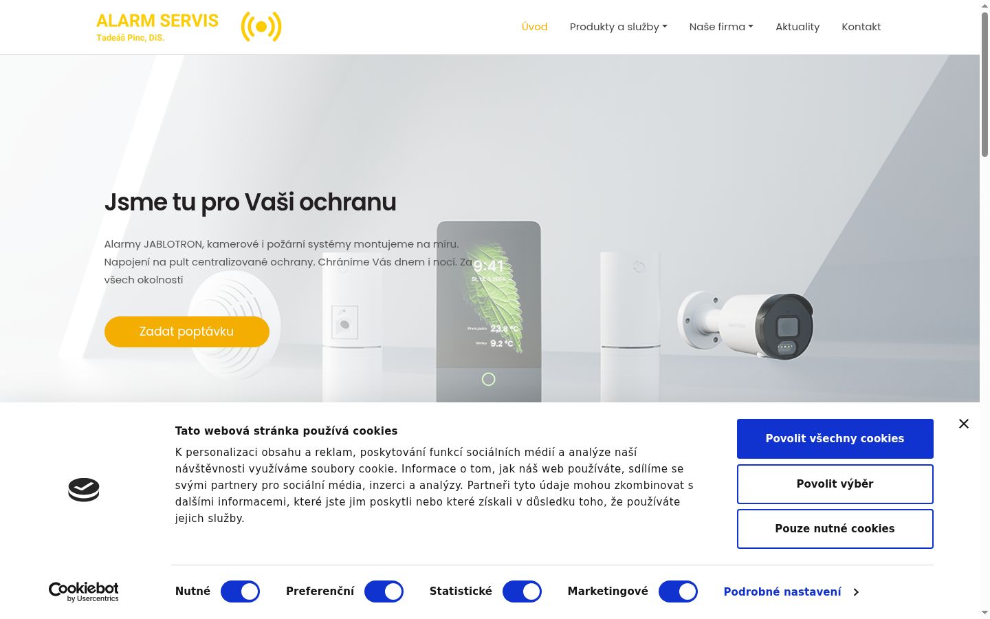 Snimka zaslona bannera za privolu prikazanog prije bilo kakve interakcije
