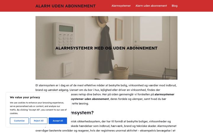 Screenshot of alarmudenabonnement.dk