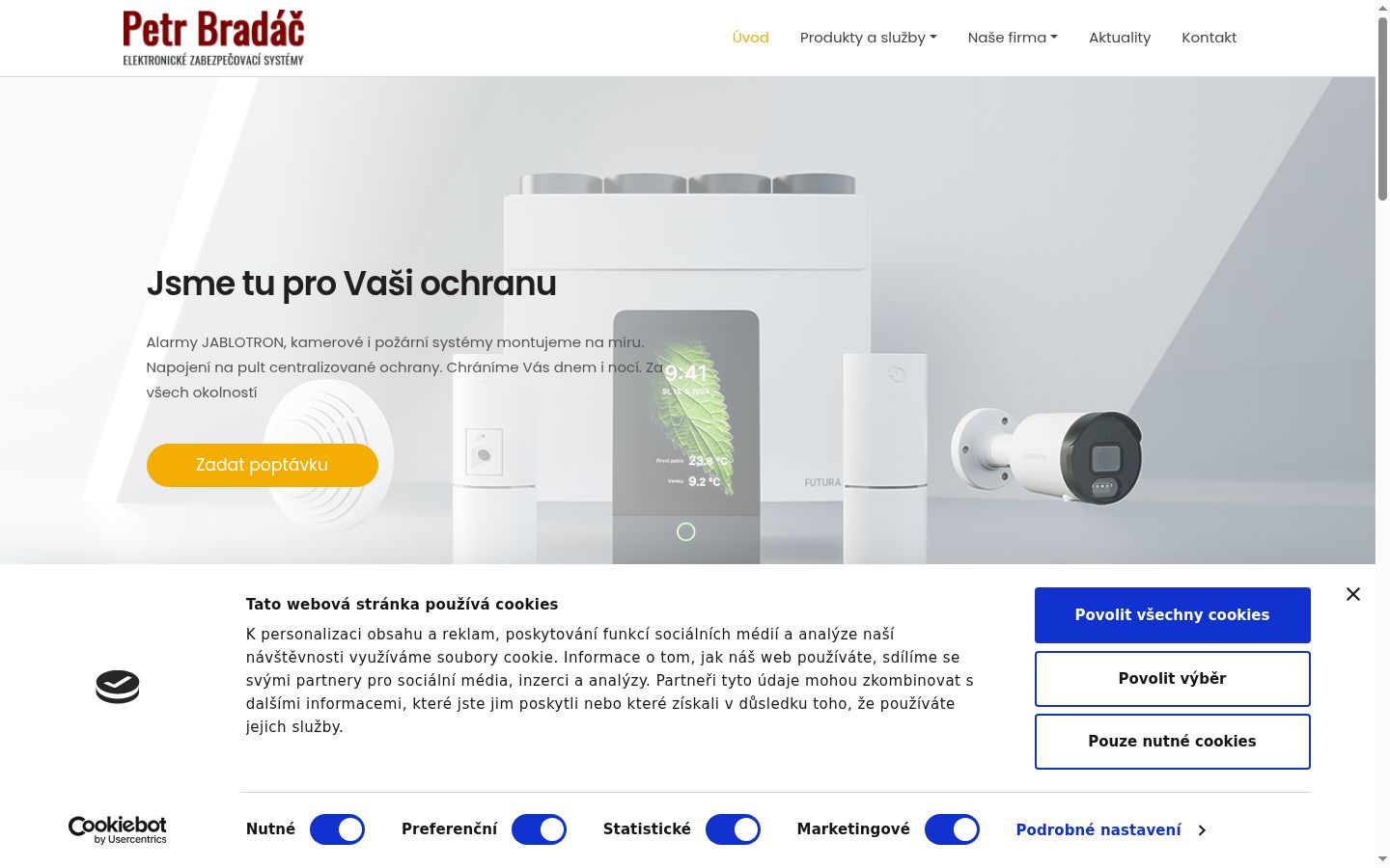 Képernyőkép a bármilyen interakció előtt megjelenő hozzájárulási bannerről
