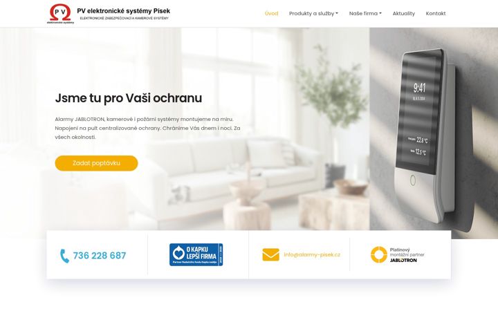 Zrzut ekranu alarmy-pisek.cz
