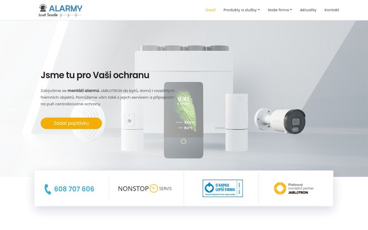 Screenshot ta' alarmy-praha.eu