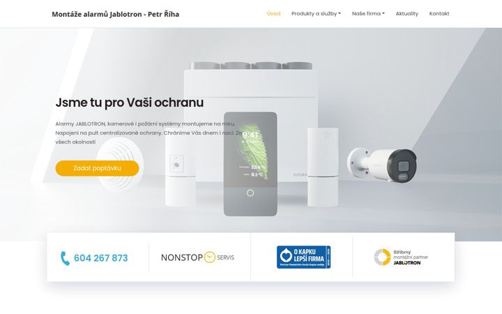 Screenshot of alarmy-riha.cz