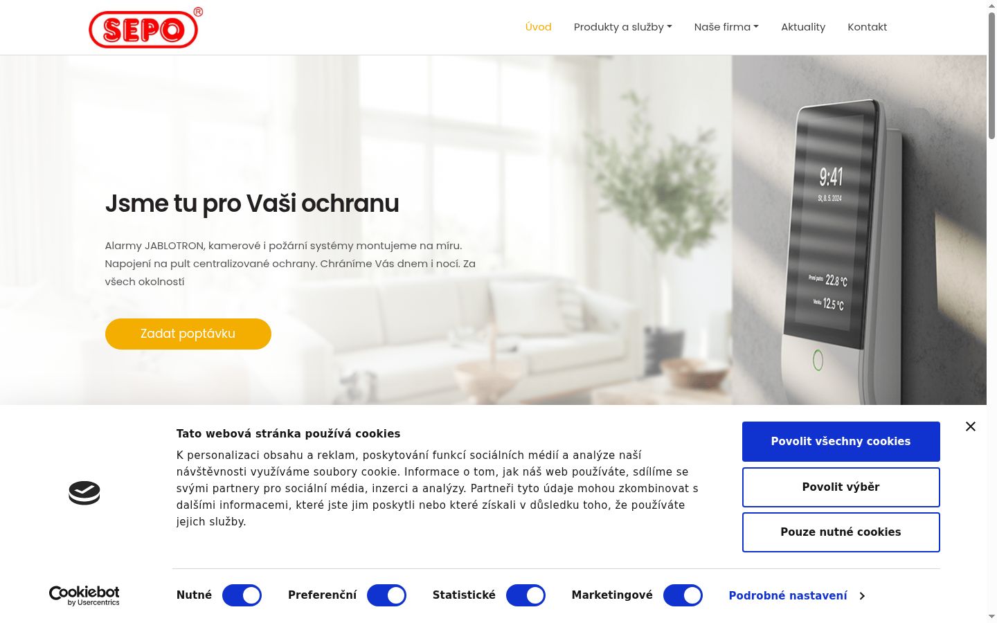Snimka zaslona bannera za privolu prikazanog prije bilo kakve interakcije
