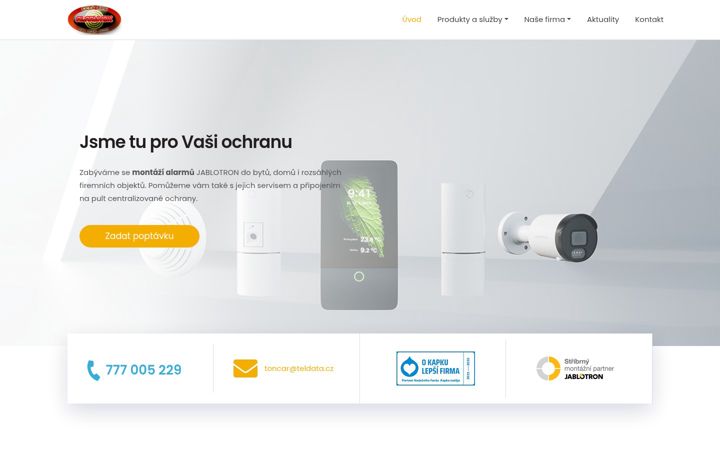 Screenshot of alarmyok.cz