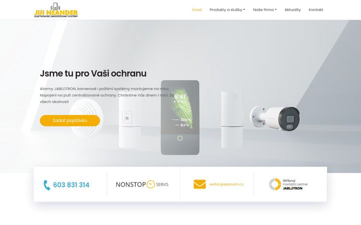 Screenshot di alarmytrezory.cz