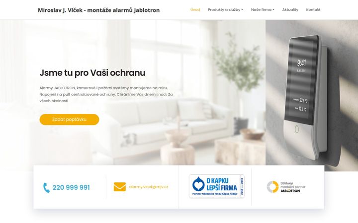 Екранна снимка на alarmyvlcek.cz