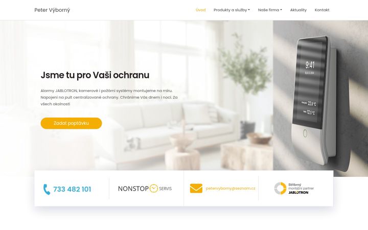 Екранна снимка на alarmyvyborny.cz
