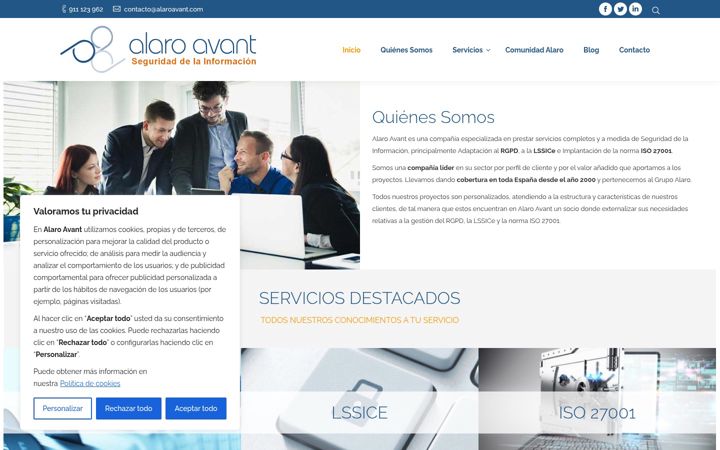 Screenshot of alaroavant.com