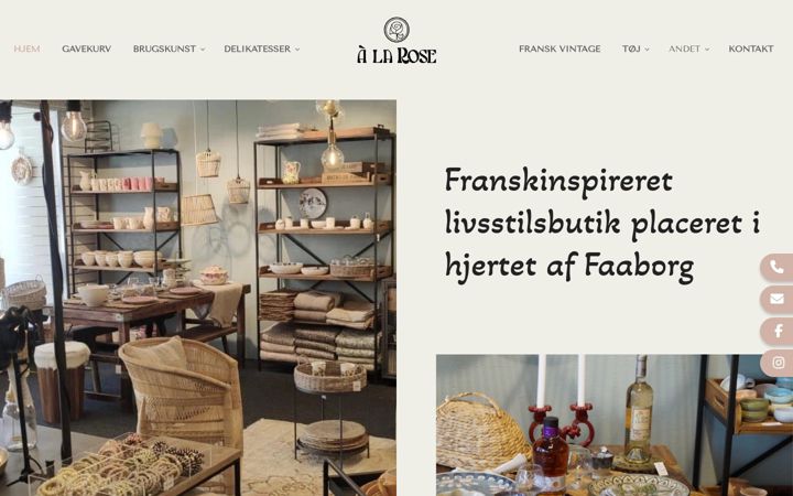 Screenshot of alarose.dk