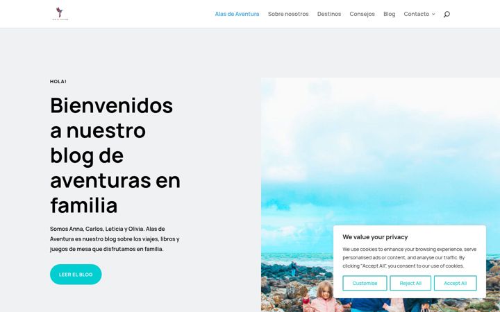 Screenshot of alasdeaventura.com