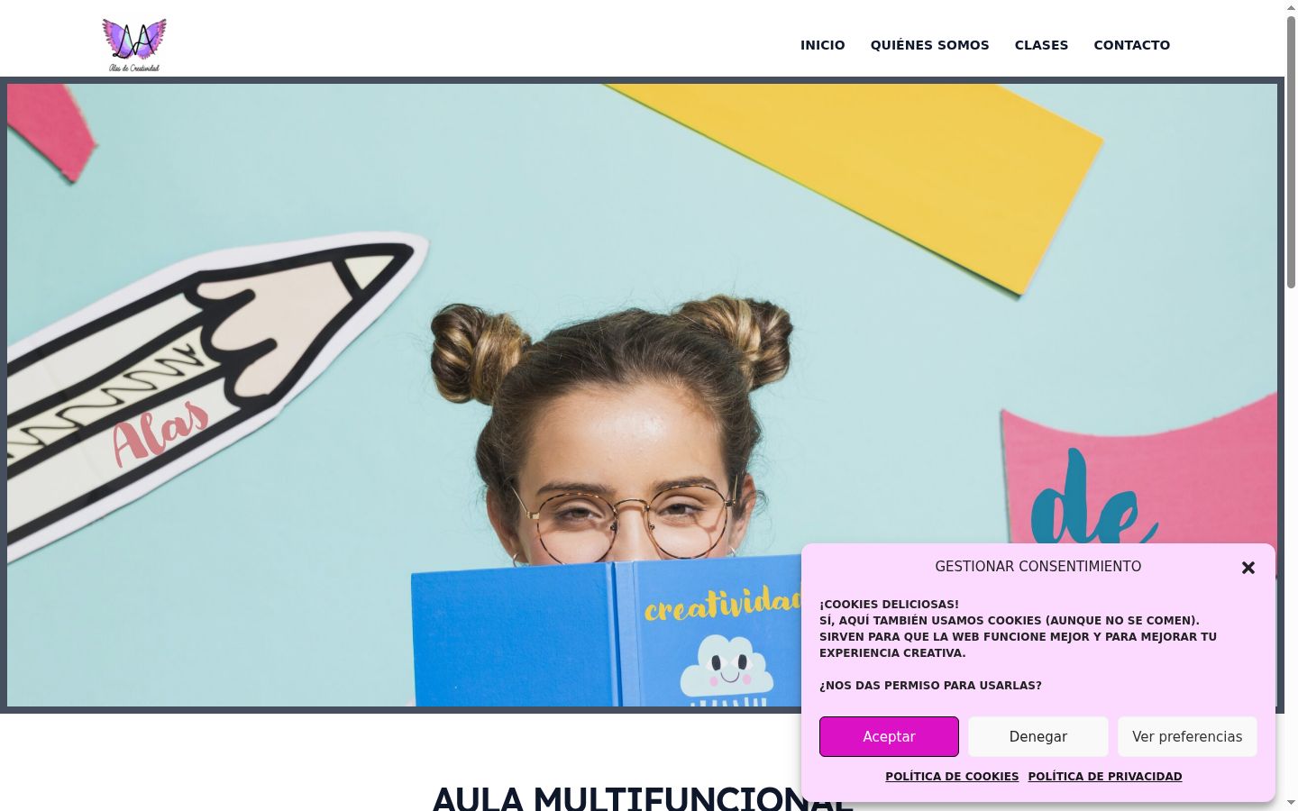 Capture d'écran de la bannière de consentement affichée avant toute interaction