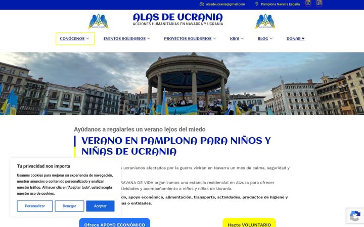 Screenshot of alasdeucrania.es