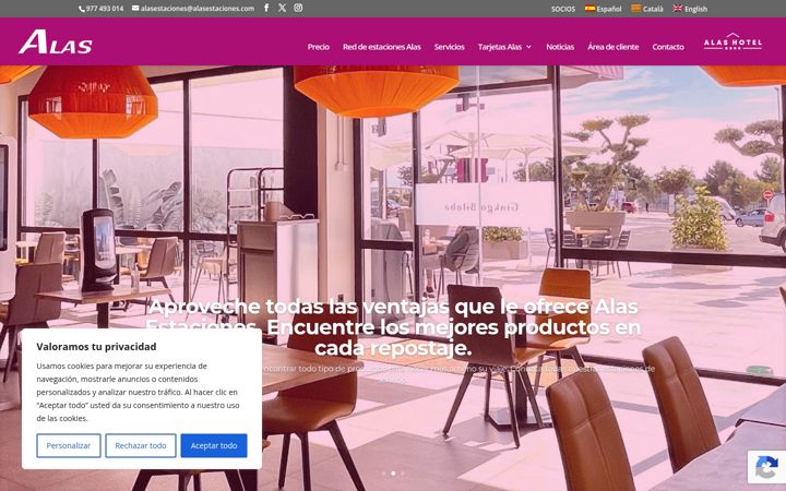 Screenshot of alasestaciones.com