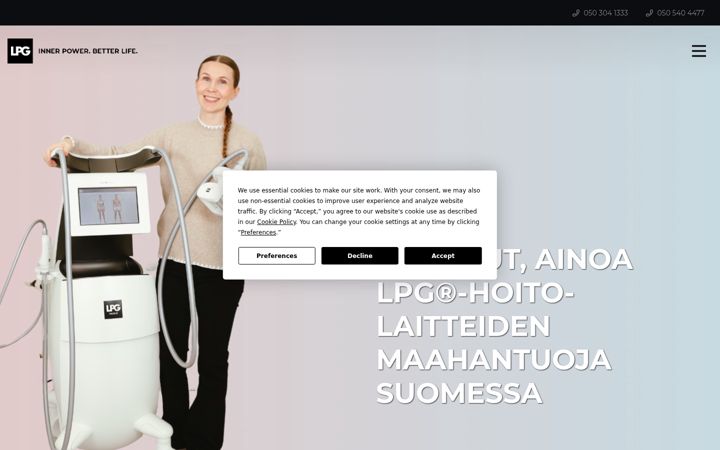 Screenshot of alasetimport.fi
