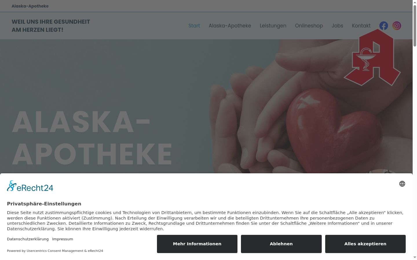 Screenshot tal-banner tal-kunsens muri qabel kwalunkwe interazzjoni
