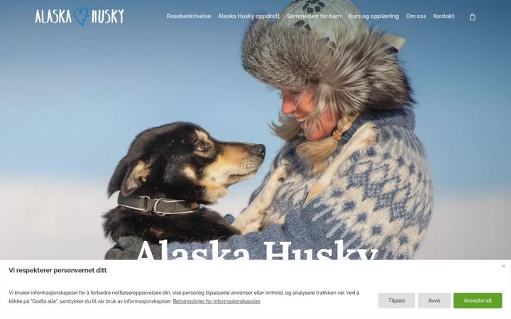 Екранна снимка на alaska-husky.no