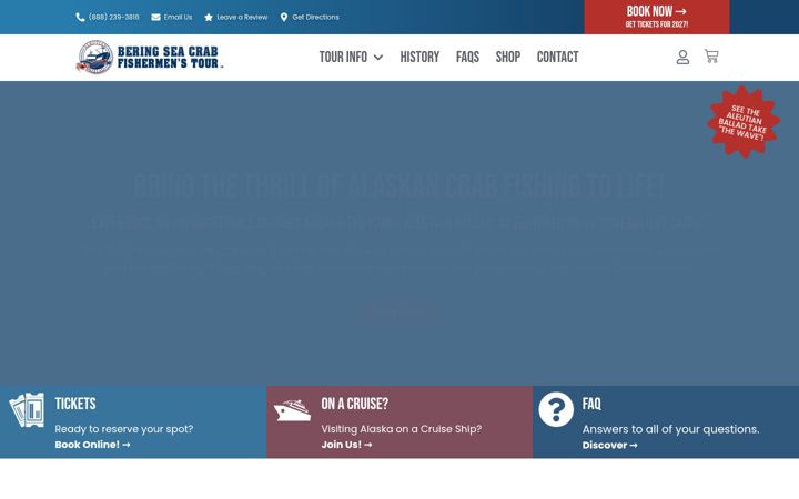 Screenshot of alaskacrabtour.com