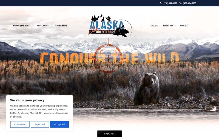 Screenshot stránky alaskaeliteoutfitters.com