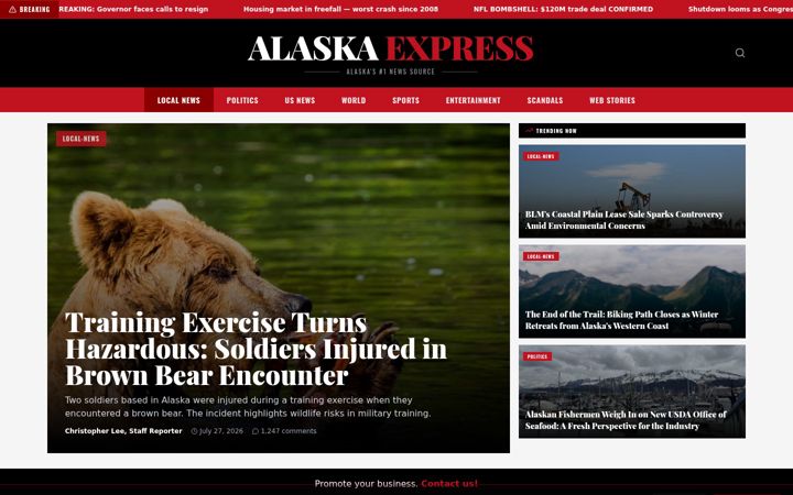Screenshot of alaskaexpres.com