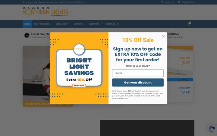 Screenshot of alaskanorthernlights.com
