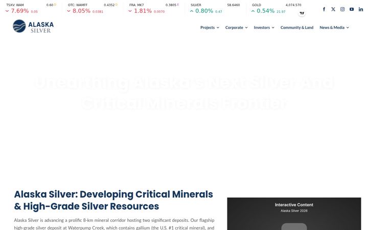 Screenshot of alaskasilver.com