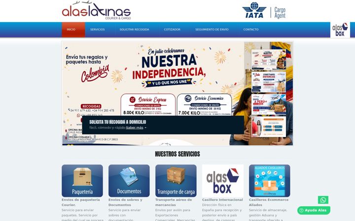 Screenshot of alaslatinas.co