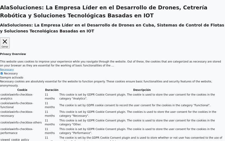 Screenshot van alasoluciones.com