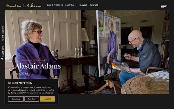Skärmbild av alastairadams.co.uk