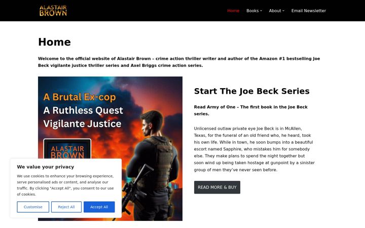 Screenshot of alastairbrownbooks.com