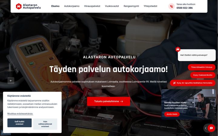 Screenshot of alastaronautopalvelu.fi