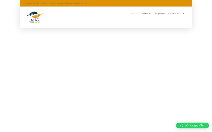 Screenshot of alasviajesmexico.com.mx