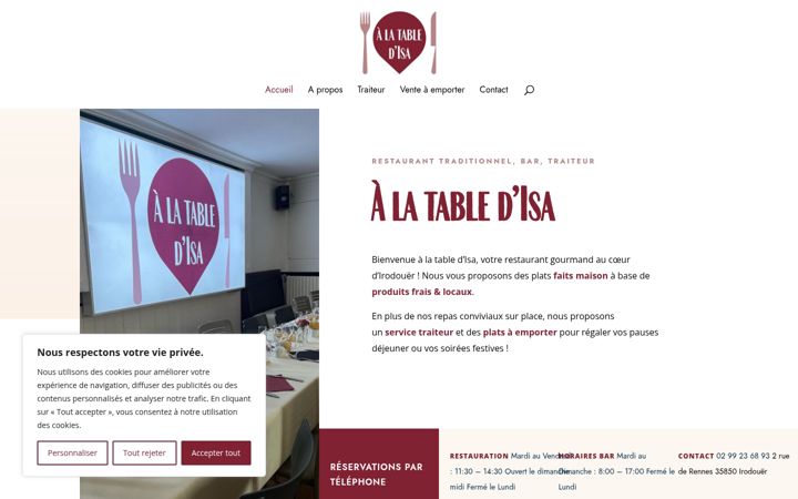 Képernyőkép: alatabledisa-restaurant.fr
