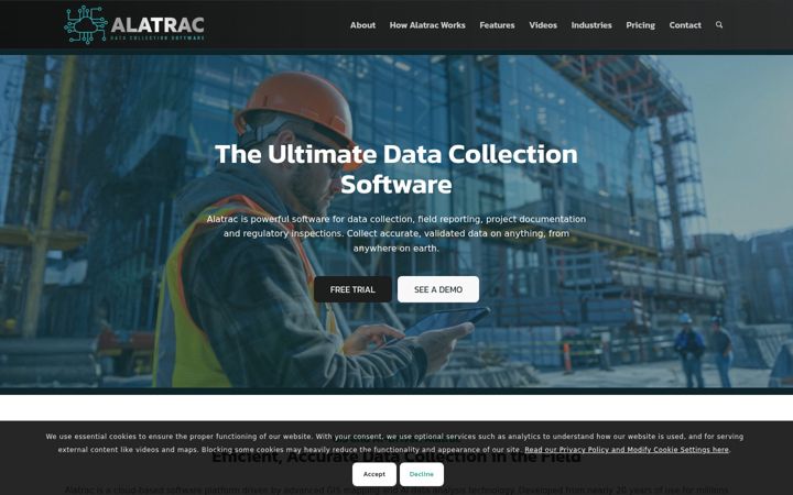 Screenshot του alatrac.com