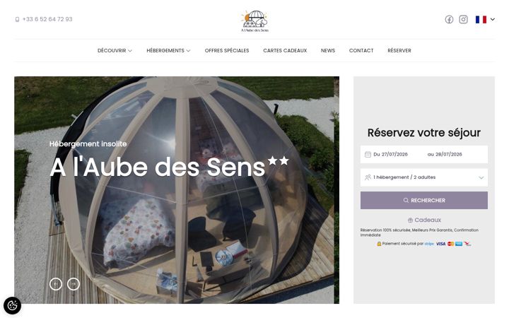 Screenshot of alaubedessens.com
