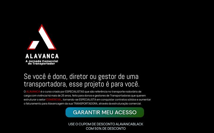 Screenshot of alavancatransportadoras.com.br