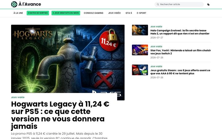 Screenshot of alavance.fr