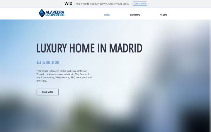 Screenshot of alavedraproperties.com
