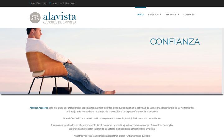 Screenshot of alavistaasesores.com