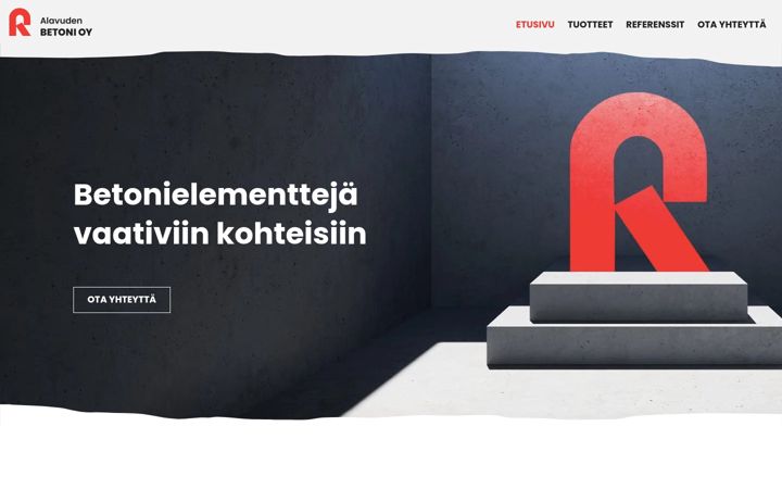 Captura de ecrã de alavudenbetoni.fi