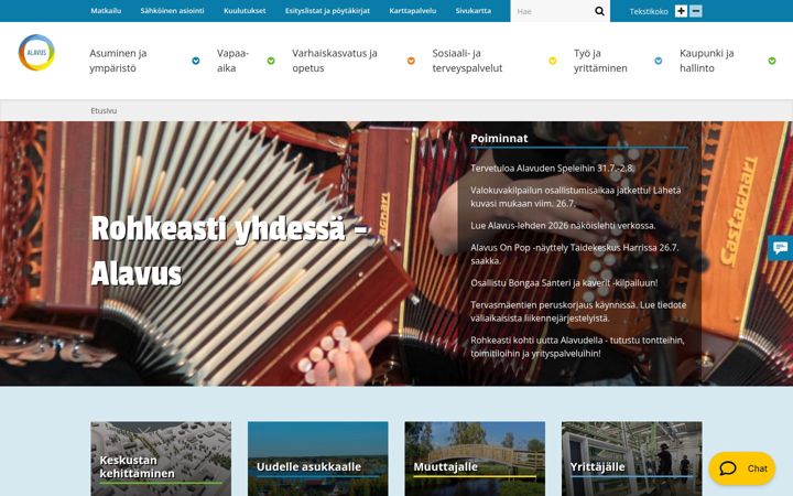 Screenshot of alavus.fi