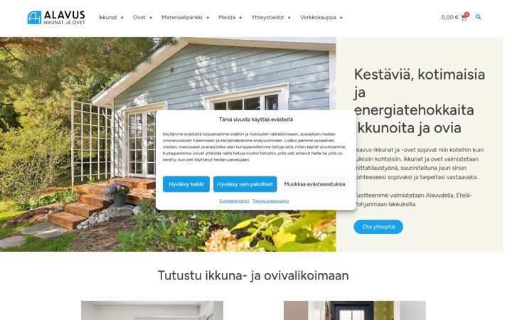 Screenshot of alavusikkunat.com