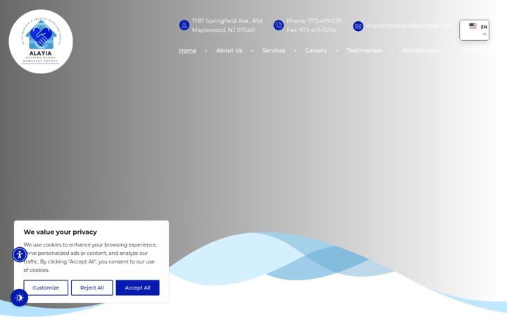 Screenshot von alayiahelpinghands.com