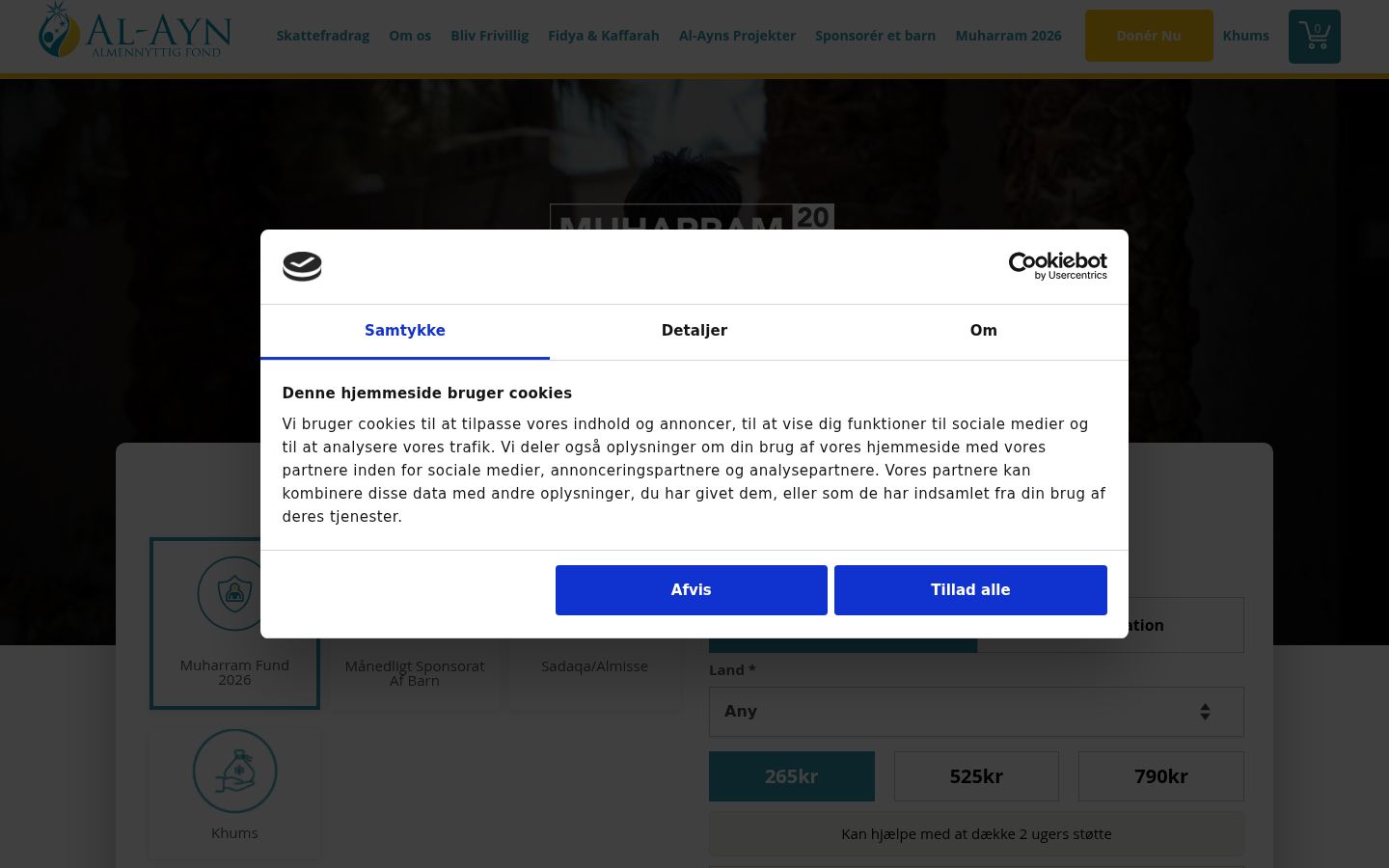 Screenshot van de toestemmingsbanner zoals getoond vóór enige interactie