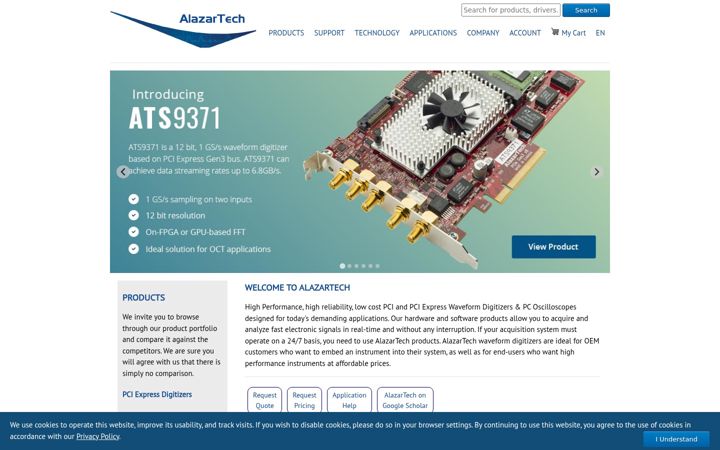 Screenshot of alazartech.com