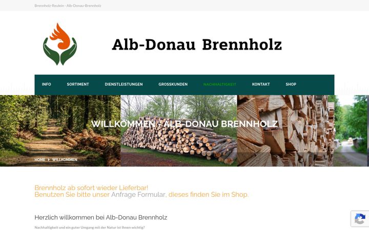 Screenshot of alb-donau-brennholz.de