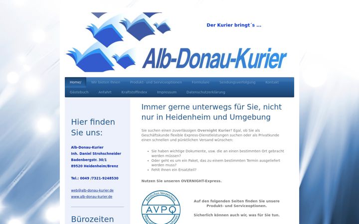 Screenshot of alb-donau-kurier.de